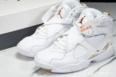 White 8 Retro Jordan OVO 1213